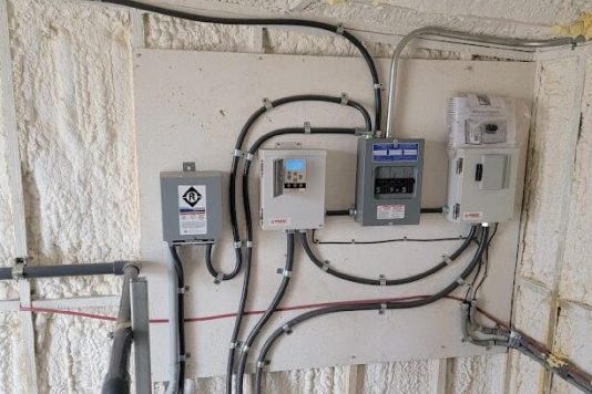 constant pressure systems installed on a wall in basement